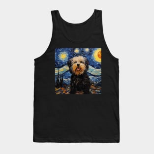Puli Dog Painted in The Starry Night style Tank Top